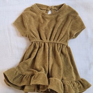 Quincy Mae Tan Ruffle Dress
